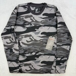 Royal‎ Blue Shirt Mens Camo Long Sleeve T-Shirt Zip Pocket Streetwear XL